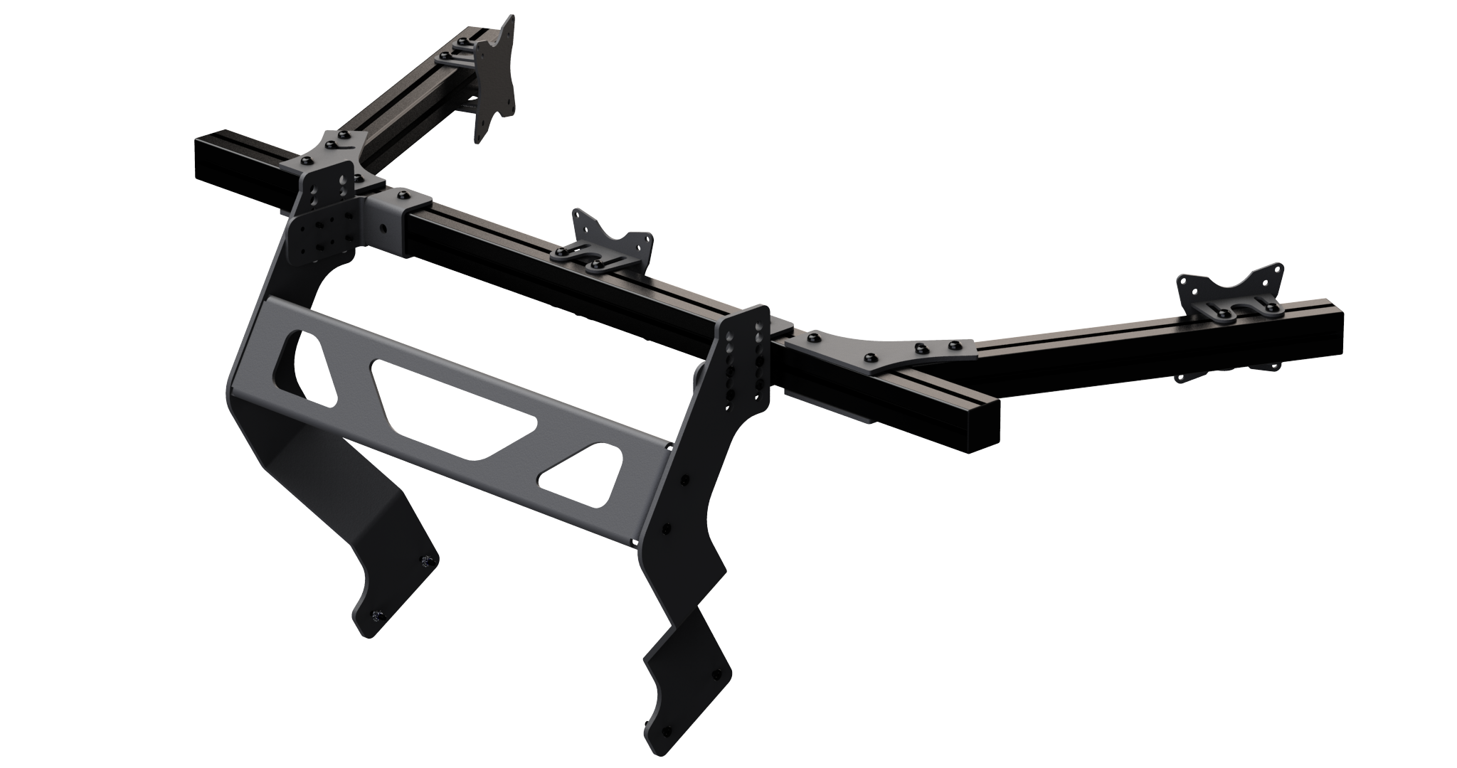 GT MONITOR STAND INTEGRATED TRIPLE