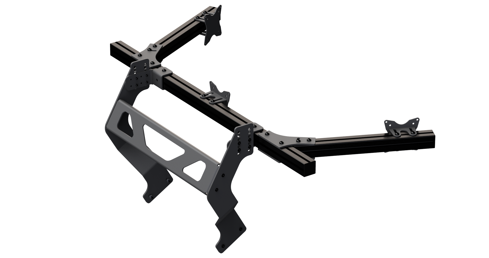 GT MONITOR STAND INTEGRATED TRIPLE